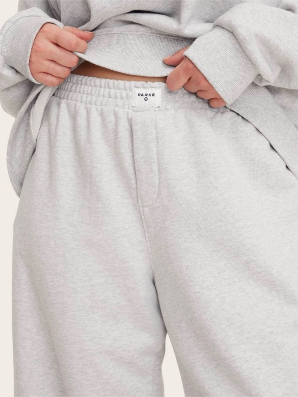 Women’s High-Rise Boxer Sweatpants - PARKE x Target - Heather Gray